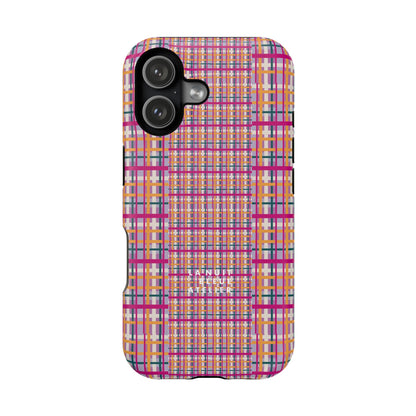 Purple-ish Plaid Impact-Resistant Phone Case