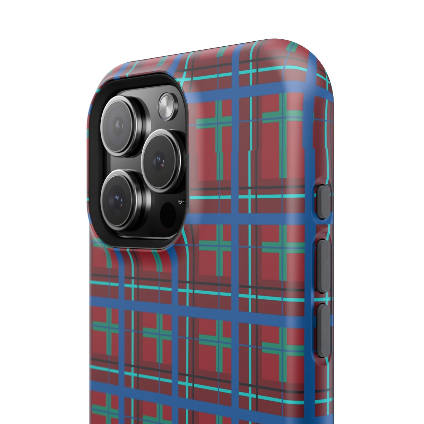 Classic Blue Plaid Impact-Resistant Phone Case