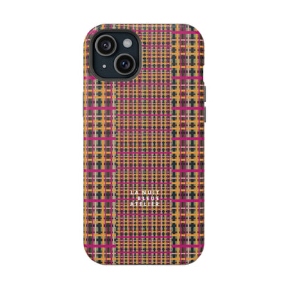 Fuchsia Plaid Impact-Resistant Phone Case