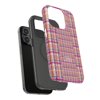 Purple-ish Plaid Impact-Resistant Phone Case