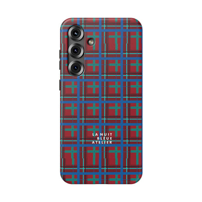 Classic Blue Plaid Impact-Resistant Phone Case
