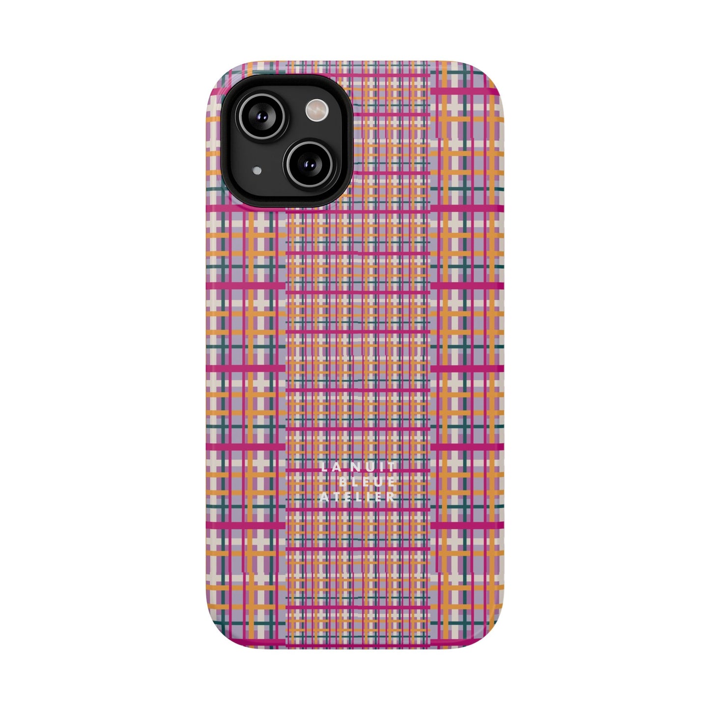 Purple-ish Plaid Impact-Resistant Phone Case