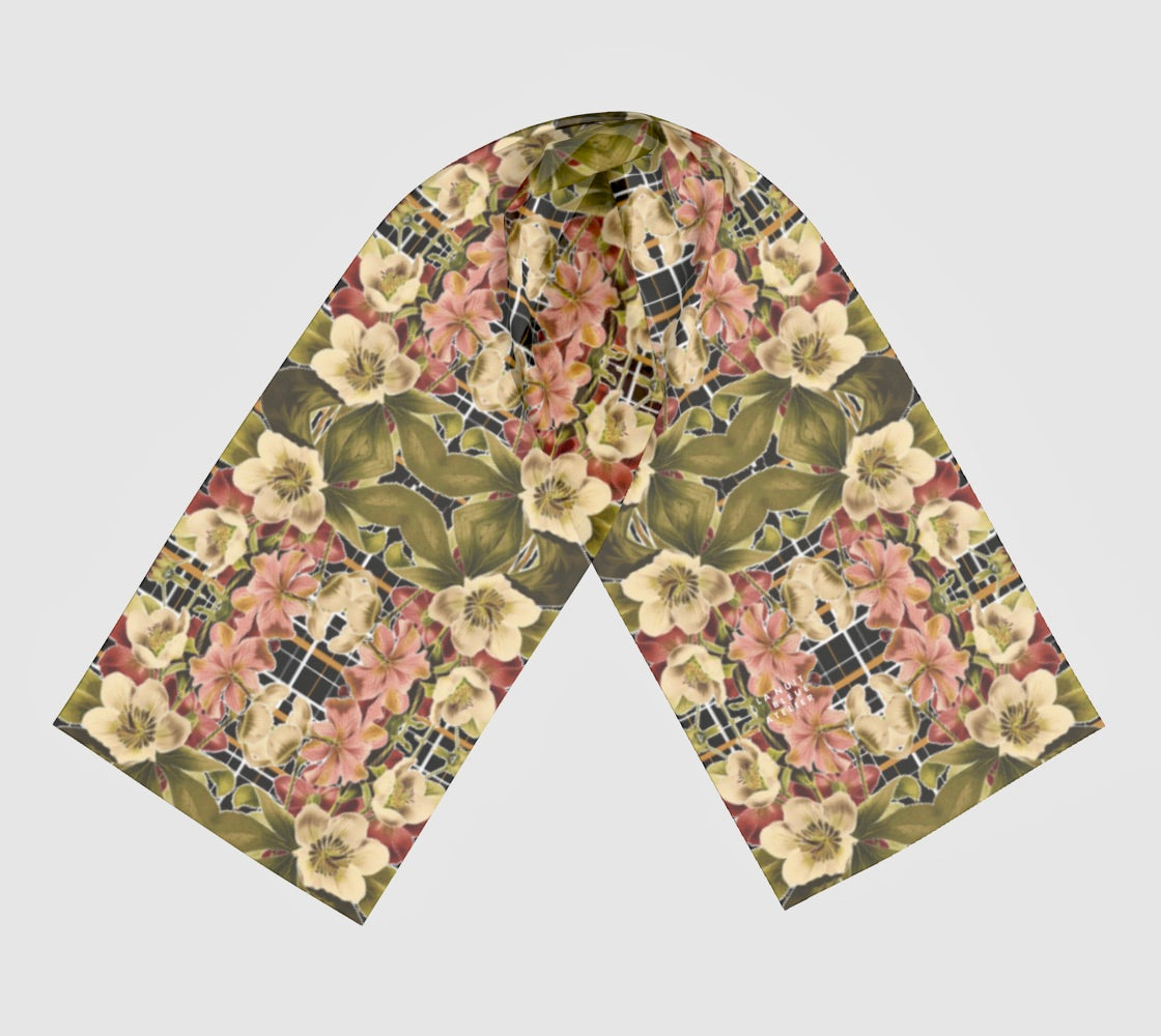 Botanica Plaid No. 1 Chiffon Long Scarf