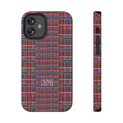 Pinky Blue Plaid Impact-Resistant Phone Case