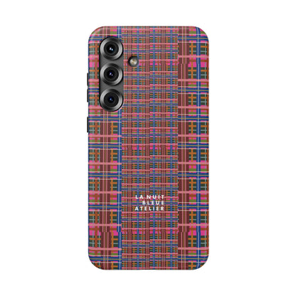 Pinky Blue Plaid Impact-Resistant Phone Case