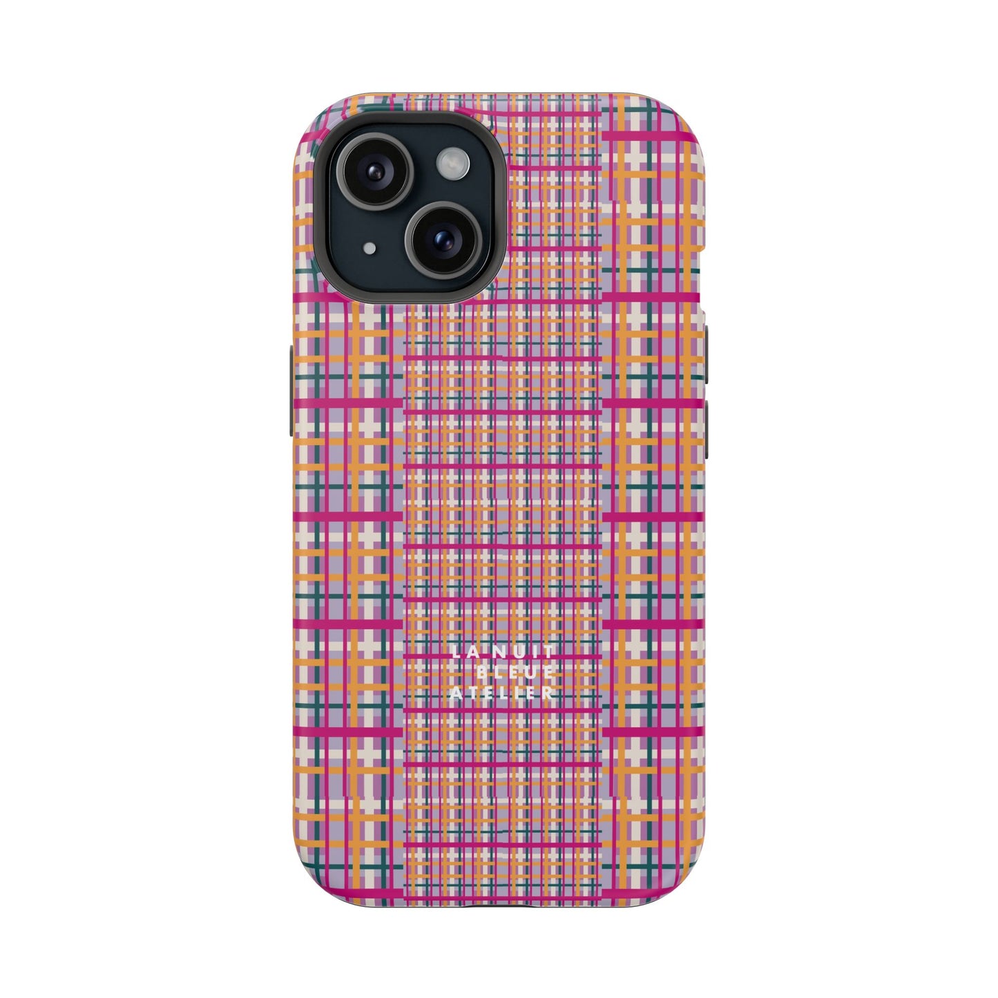 Purple-ish Plaid Impact-Resistant Phone Case