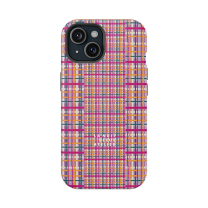 Purple-ish Plaid Impact-Resistant Phone Case