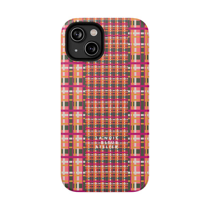Peach-ish Plaid Impact-Resistant Phone Case
