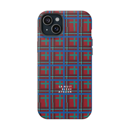 Classic Blue Plaid Impact-Resistant Phone Case