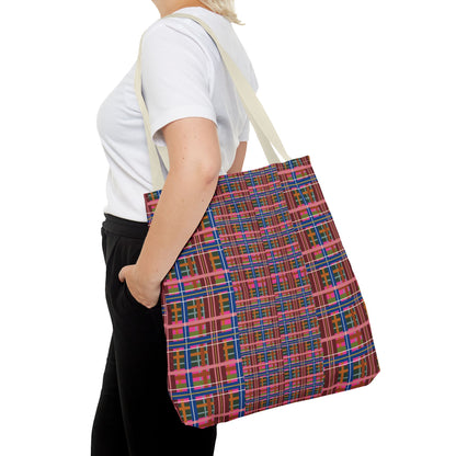 Pinky Blue Plaid Everyday Tote