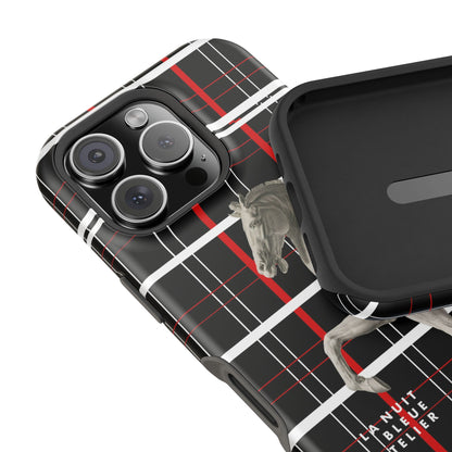 Plaid Horse Impact-Resistant Phone Case