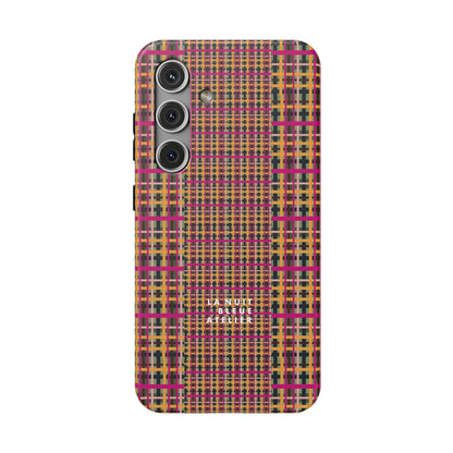 Fuchsia Plaid Impact-Resistant Phone Case