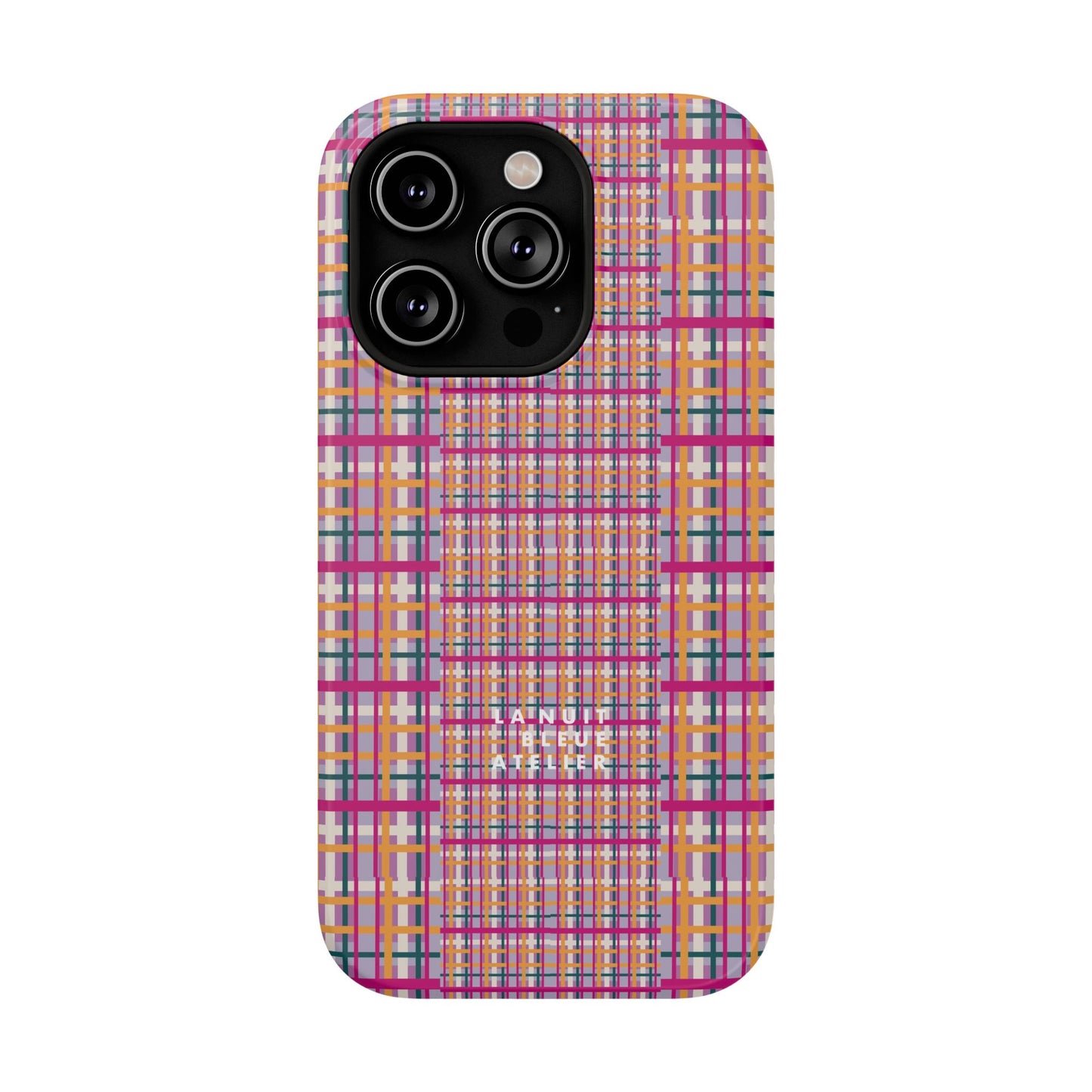 Purple-ish Plaid Impact-Resistant Phone Case