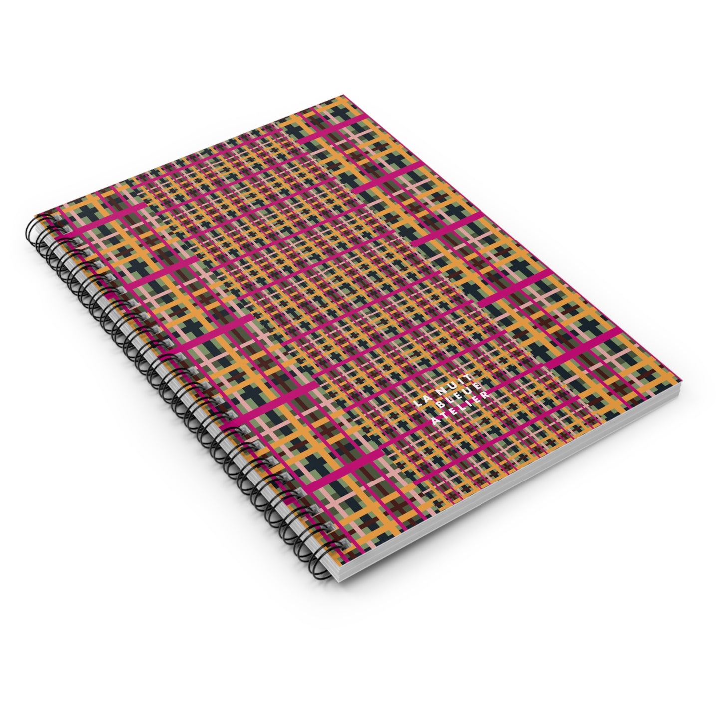 Fuchsia Plaid Spiral Notebook
