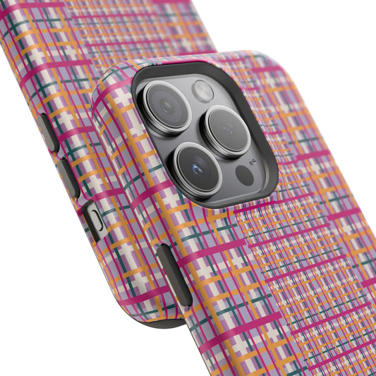 Purple-ish Plaid Impact-Resistant Phone Case