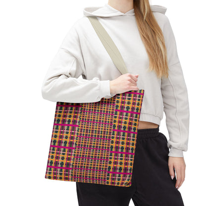 Fuchsia Plaid Everyday Tote