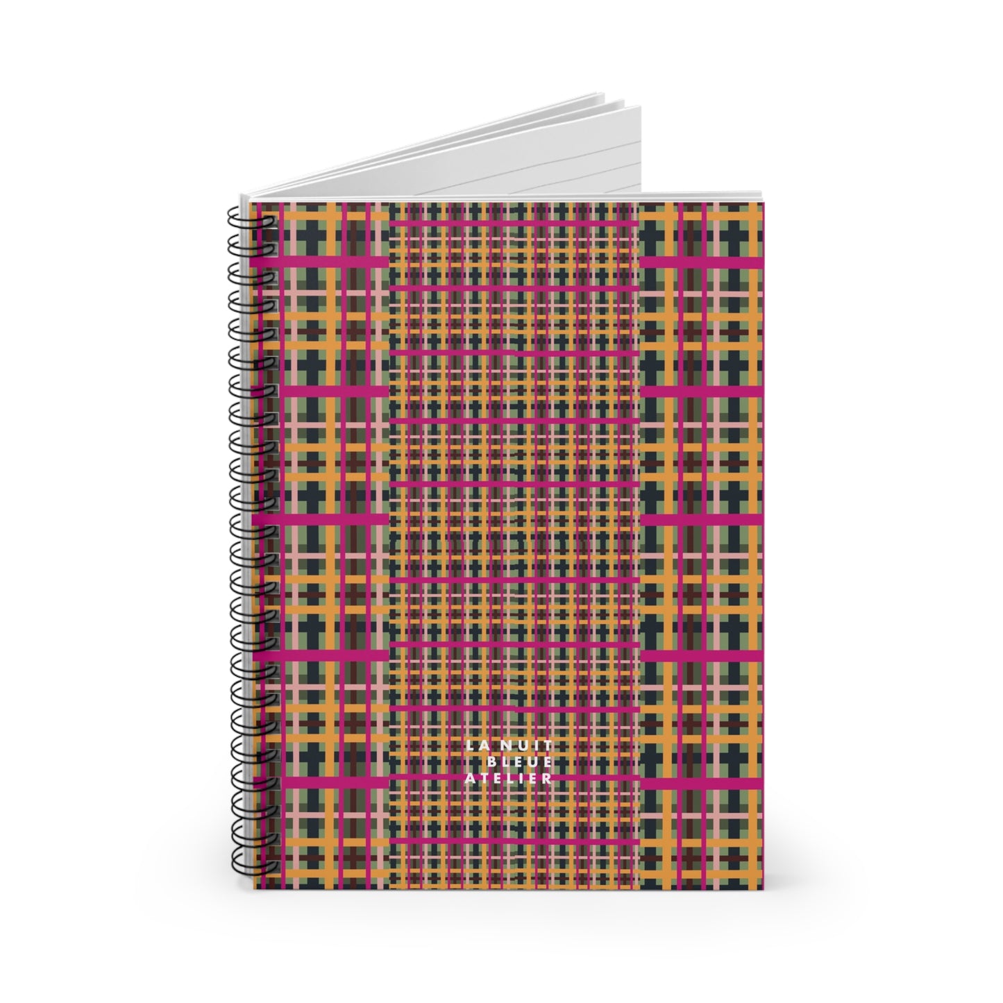 Fuchsia Plaid Spiral Notebook