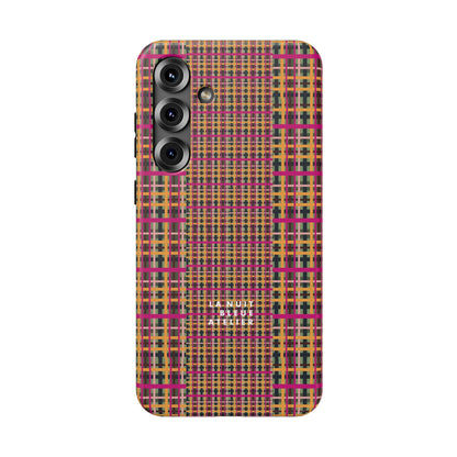 Fuchsia Plaid Impact-Resistant Phone Case