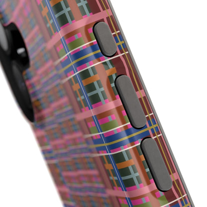 Pinky Blue Plaid Impact-Resistant Phone Case