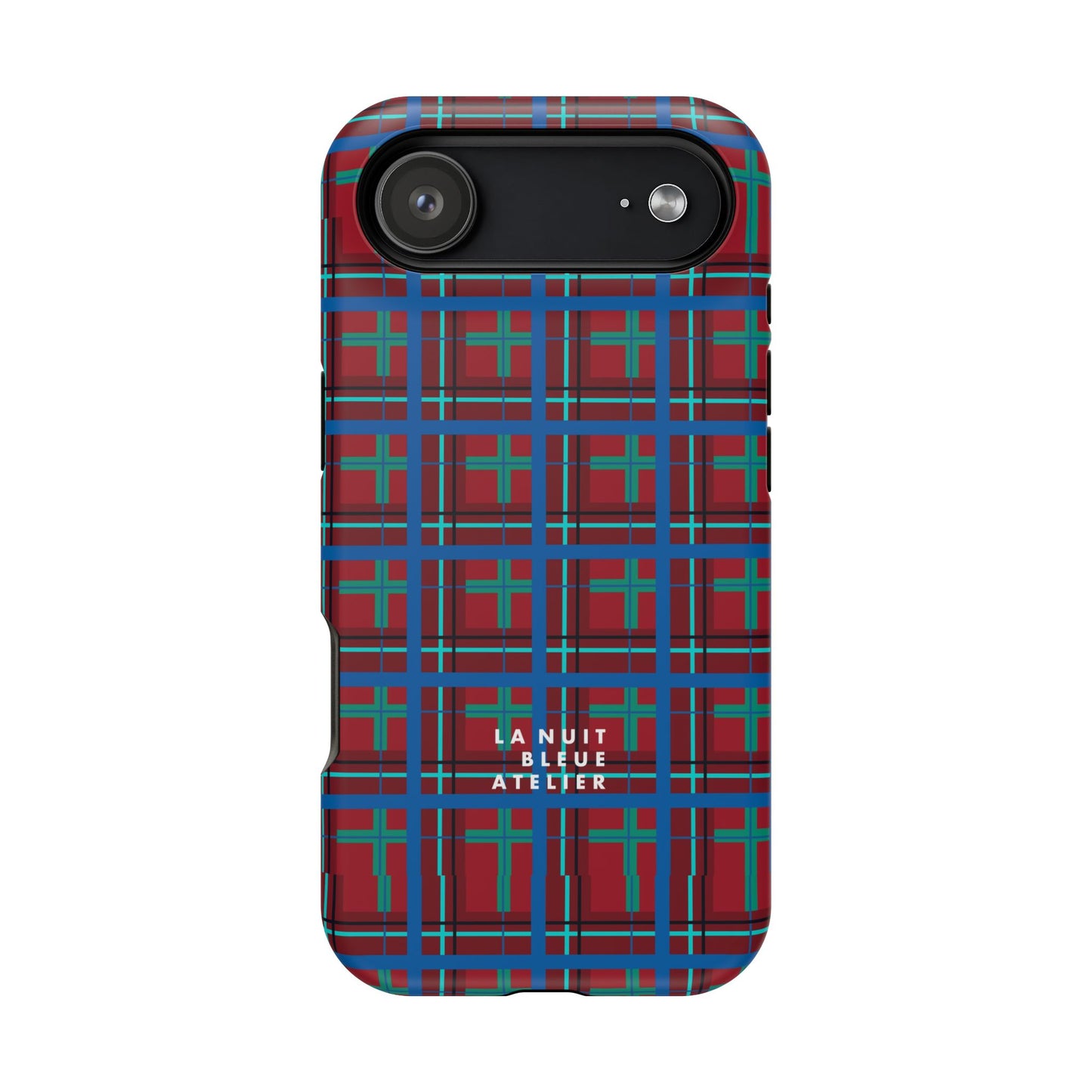 Classic Blue Plaid Impact-Resistant Phone Case