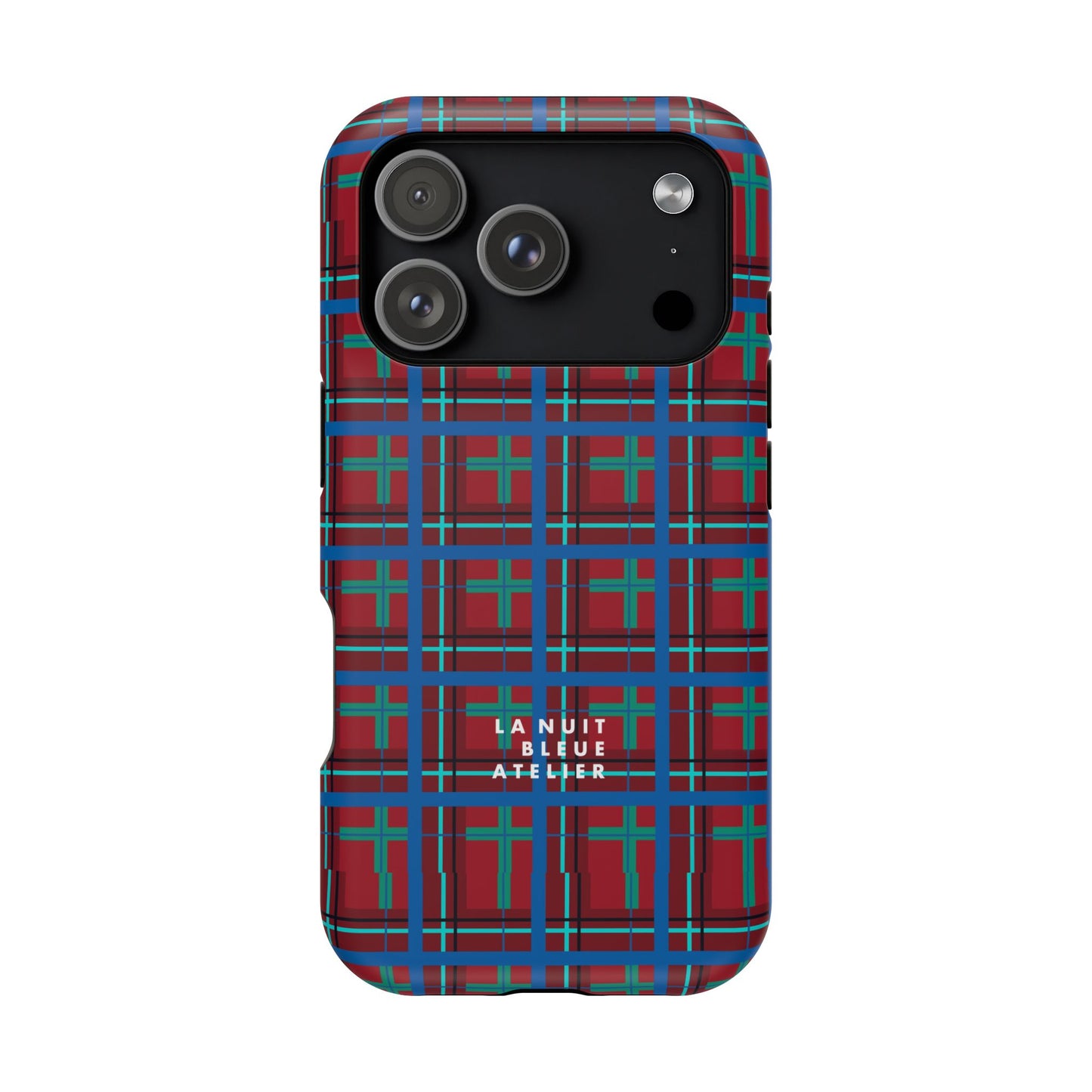 Classic Blue Plaid Impact-Resistant Phone Case