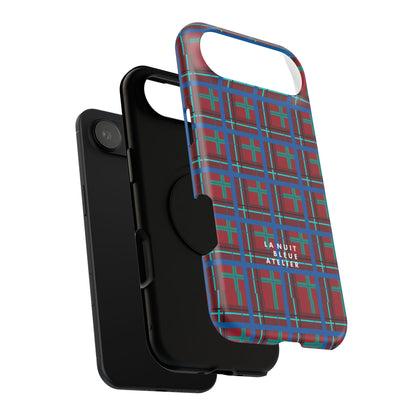 Classic Blue Plaid Impact-Resistant Phone Case