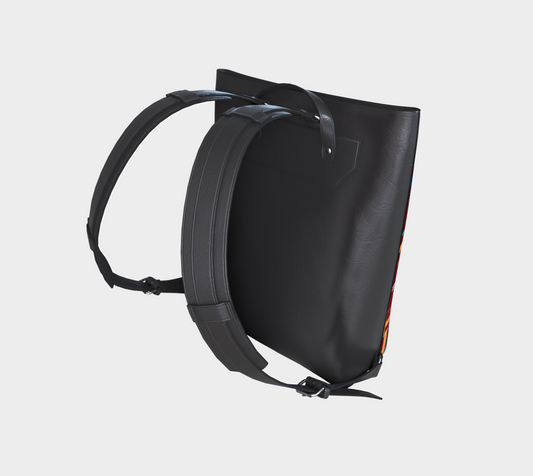 Multi Plaid No. 1 Vegan Leather Backpack
