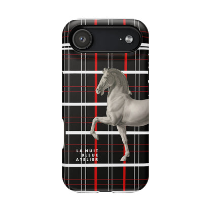 Plaid Horse Impact-Resistant Phone Case