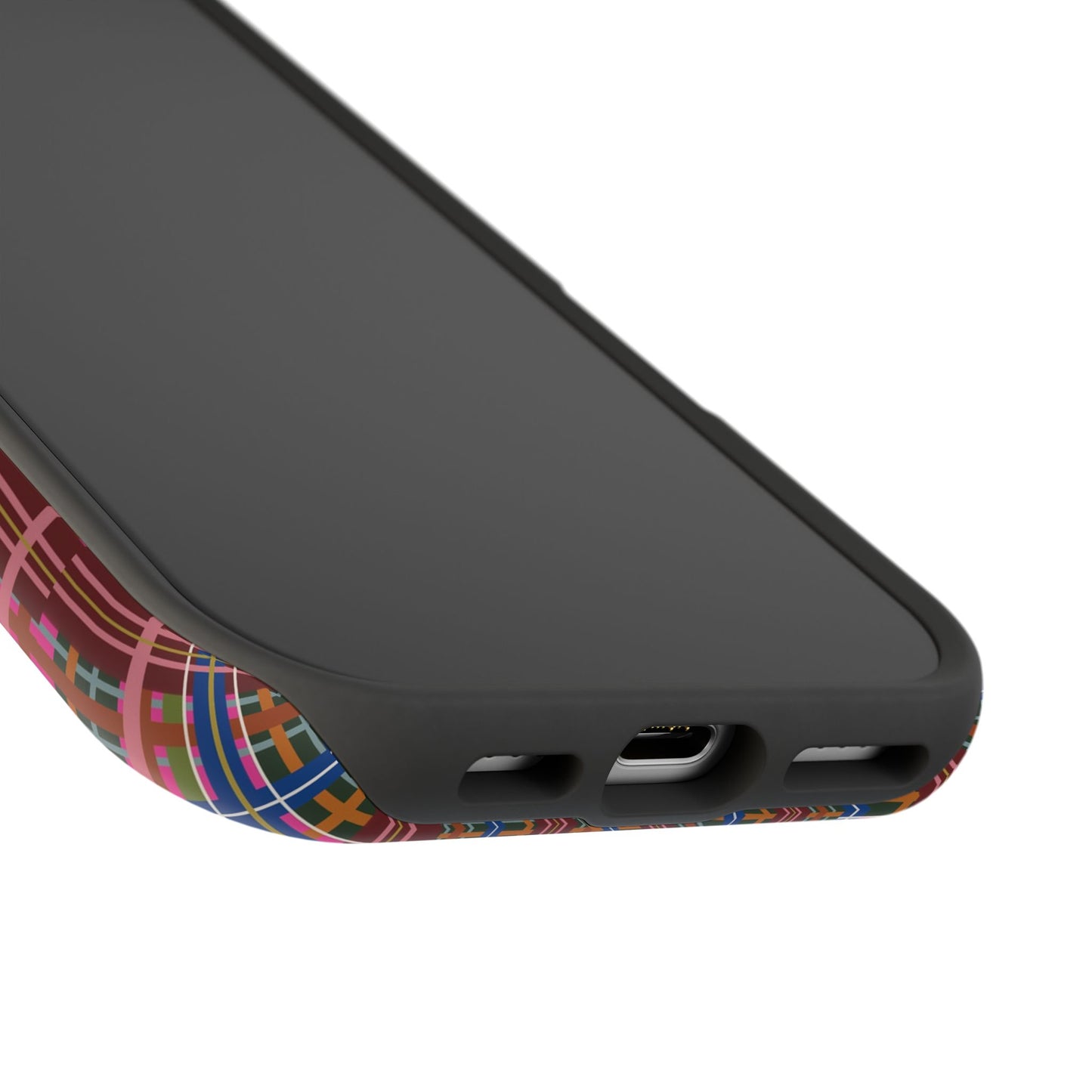 Pinky Blue Plaid Impact-Resistant Phone Case