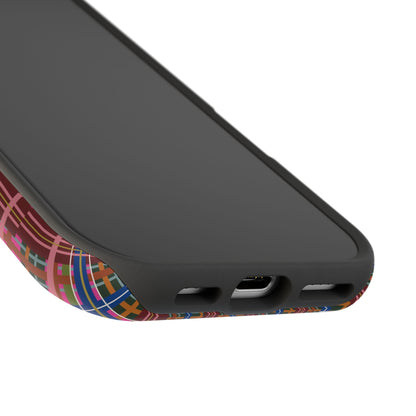 Pinky Blue Plaid Impact-Resistant Phone Case