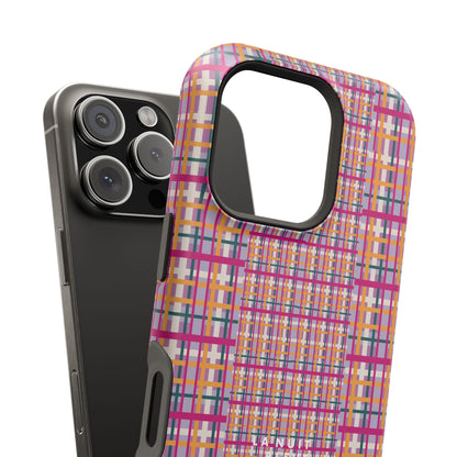 Purple-ish Plaid Impact-Resistant Phone Case