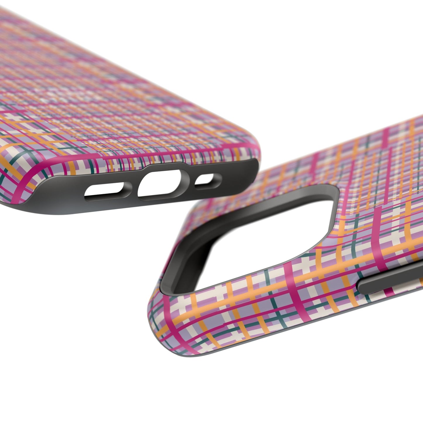 Purple-ish Plaid Impact-Resistant Phone Case