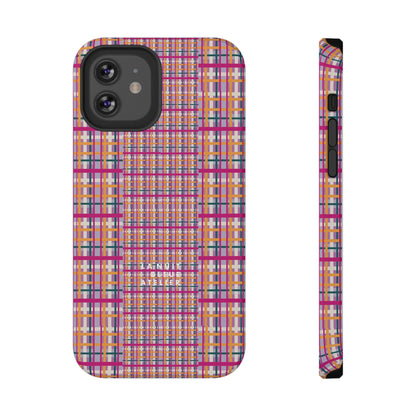 Purple-ish Plaid Impact-Resistant Phone Case