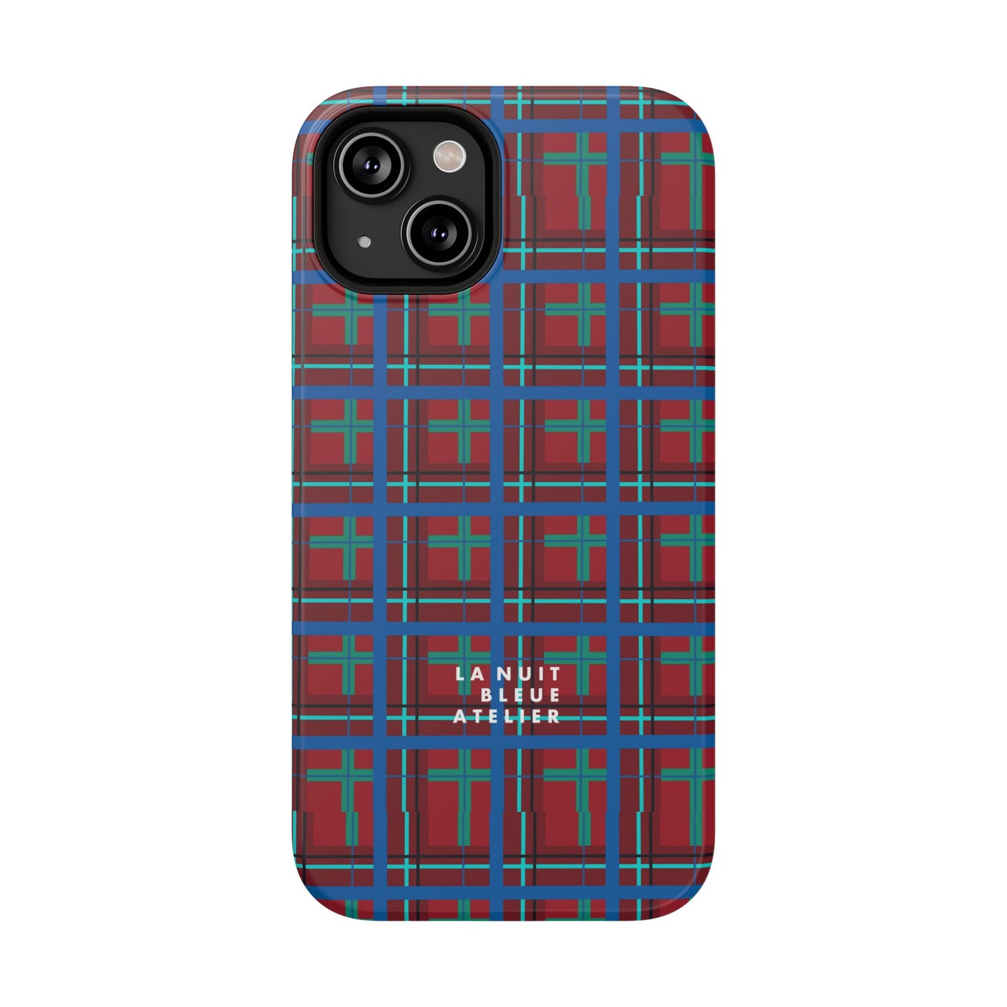Classic Blue Plaid Impact-Resistant Phone Case
