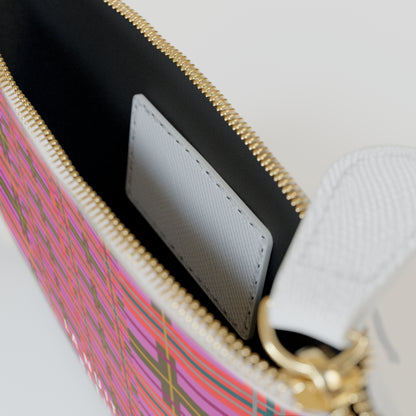 Pink Plaid Mini Vegan Wallet