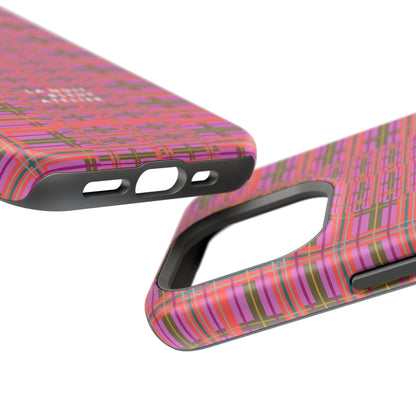 Pink Plaid Impact-Resistant Phone Case