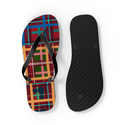 Multi Plaid No. 1 Flip Flops
