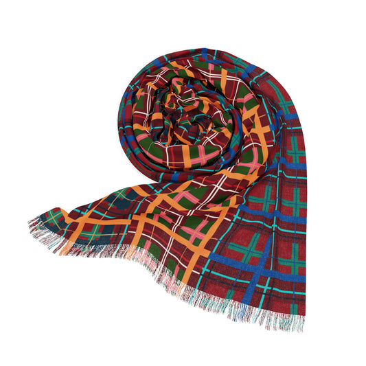 Multi Plaid No. 1 Lightweight Shawl