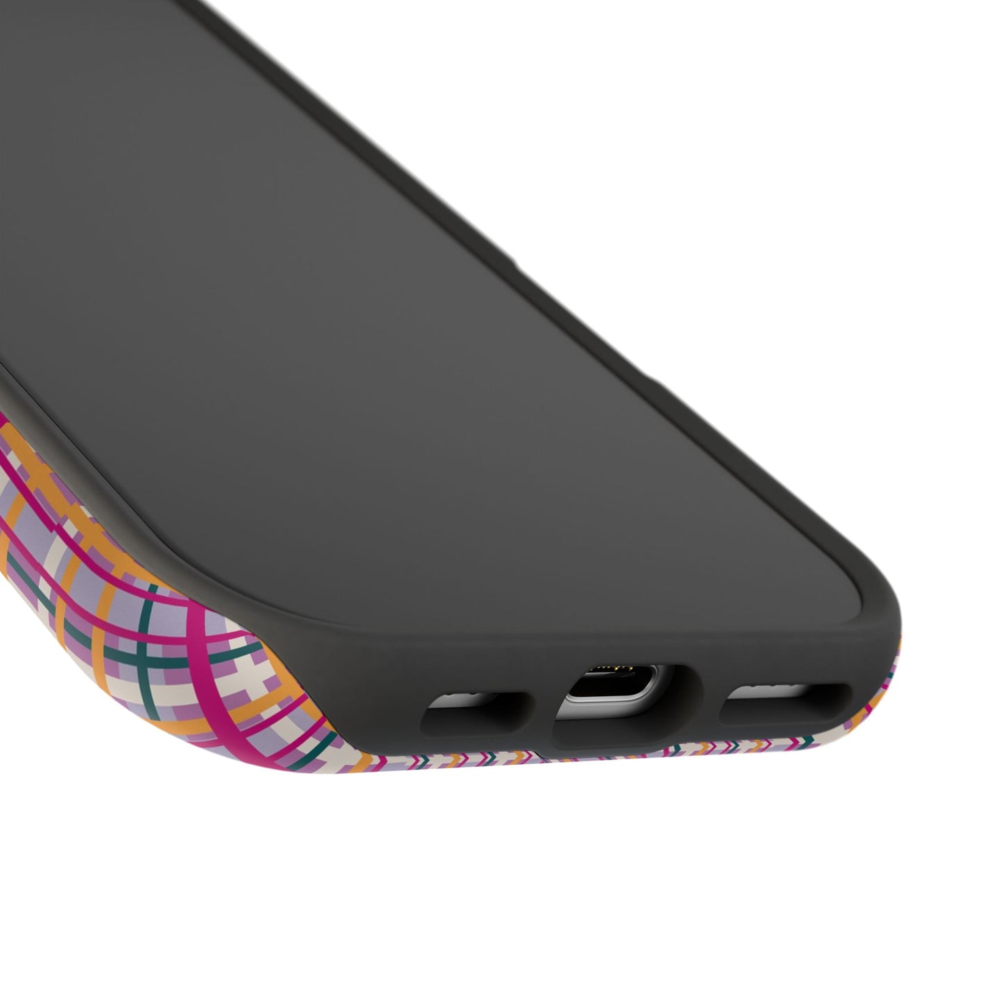 Purple-ish Plaid Impact-Resistant Phone Case