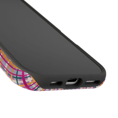 Purple-ish Plaid Impact-Resistant Phone Case