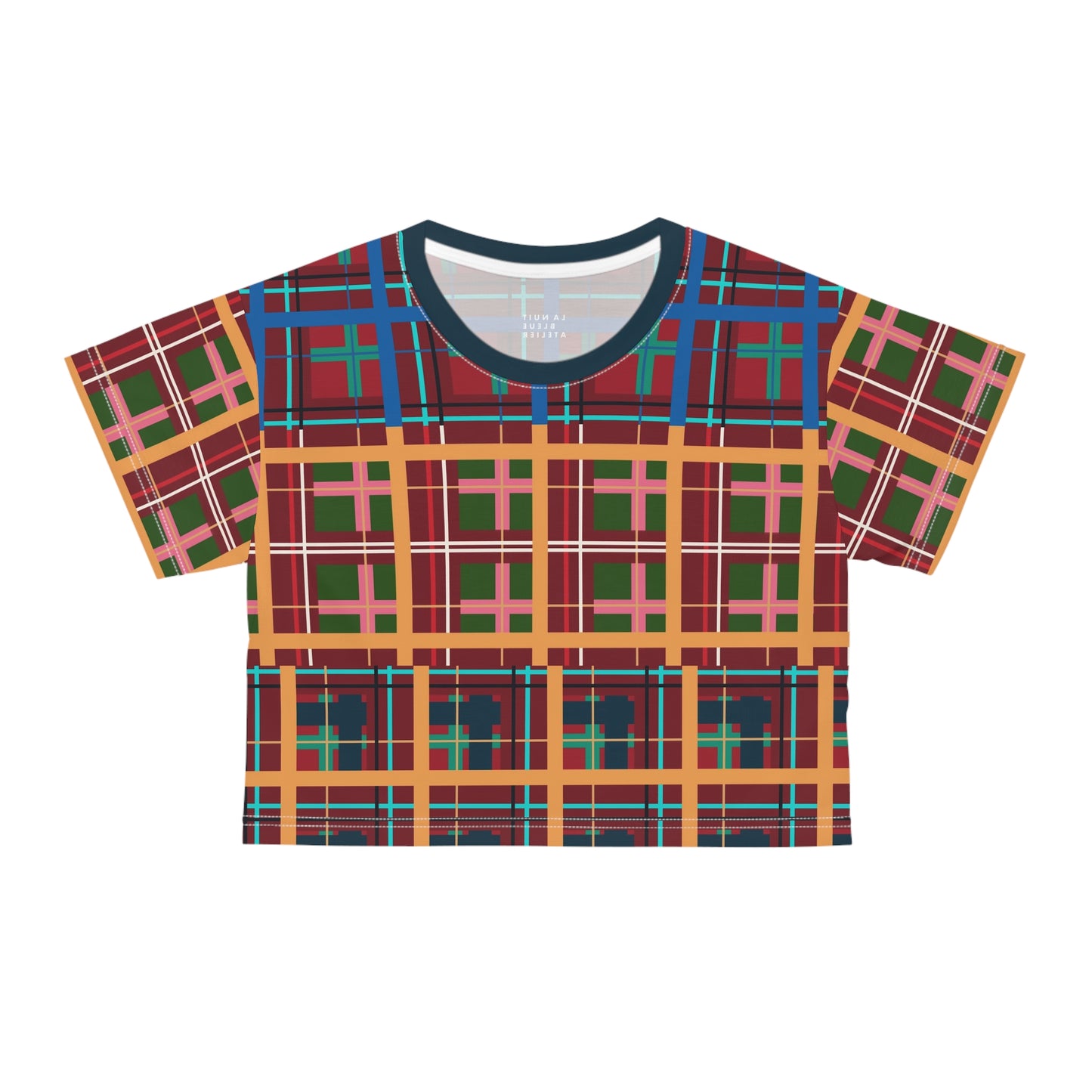 Multi Plaid No. 1 Lightweight Crop Tee