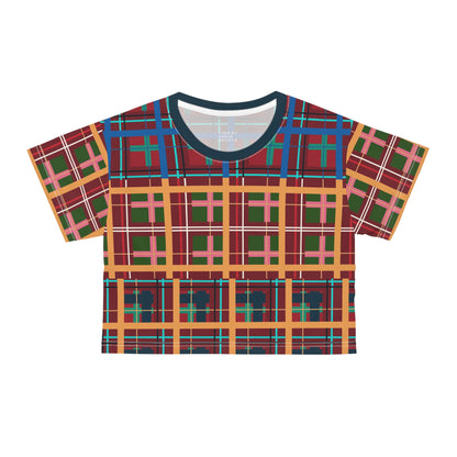 Multi Plaid No. 1 Lightweight Crop Tee