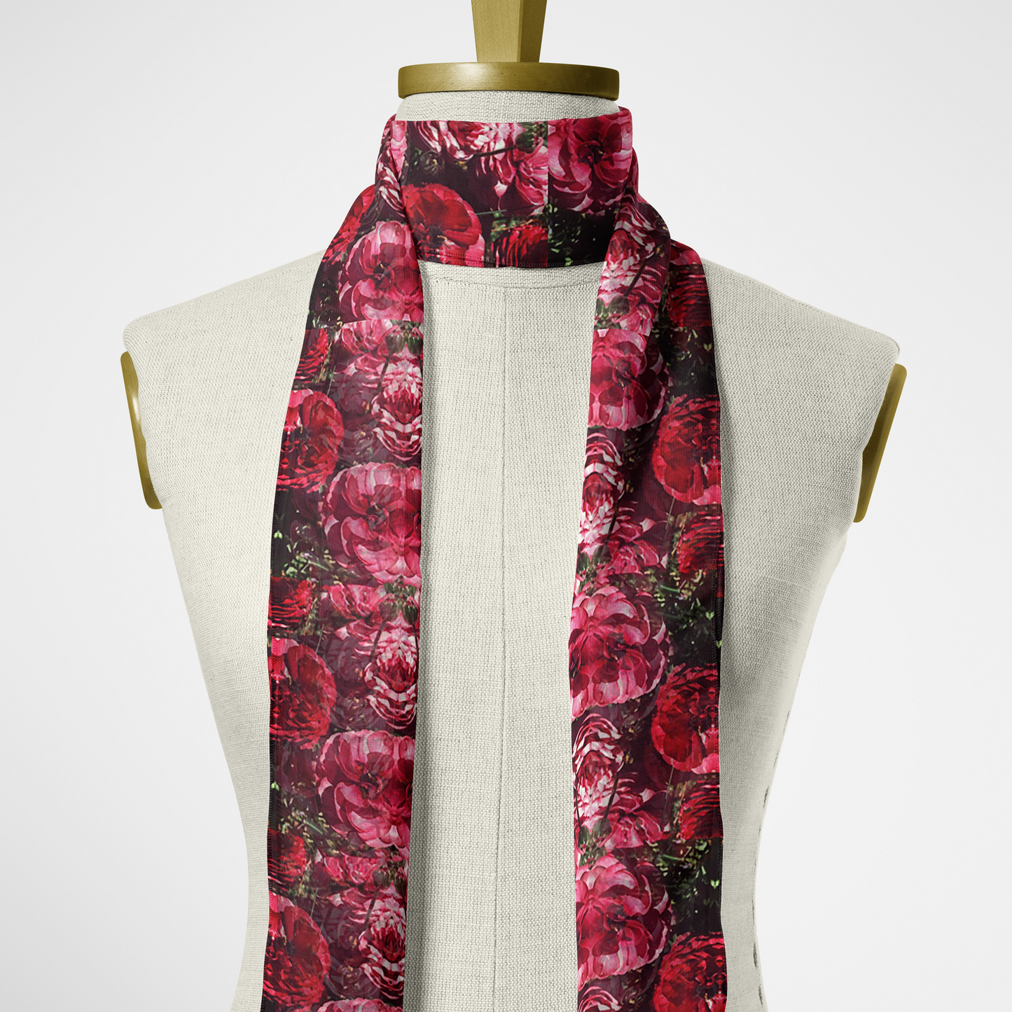 Floralis No. 25 Chiffon Long Scarf