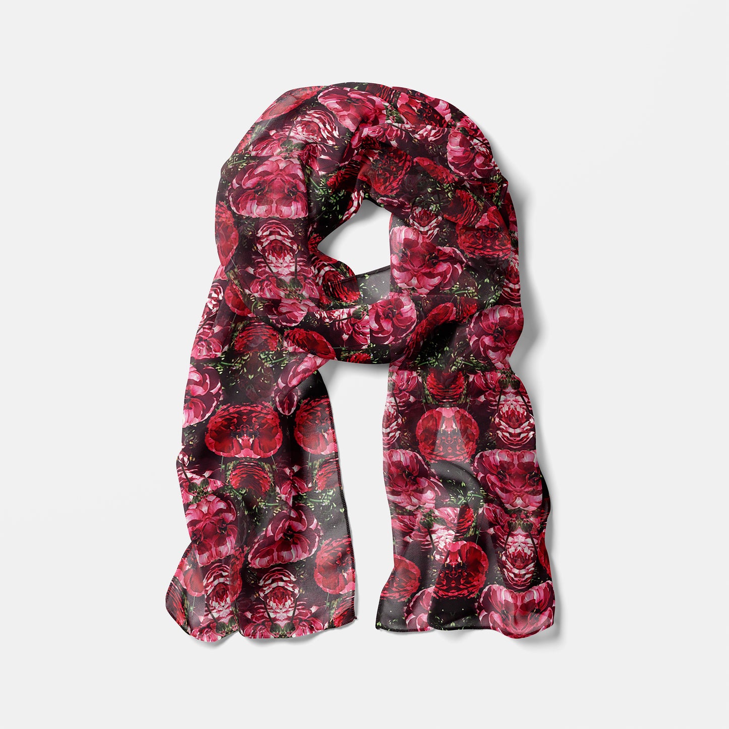 Floralis No. 25 Chiffon Long Scarf