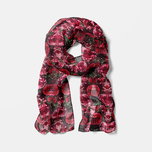 Floralis No. 25 Chiffon Long Scarf