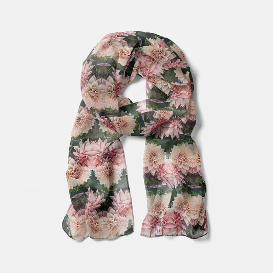 Floralis No. 26 Chiffon Long Scarf