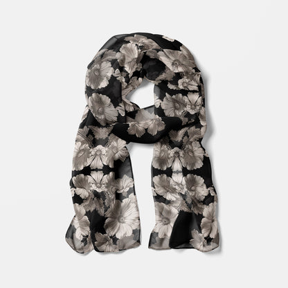 Noir Botanica No. 1.3 Chiffon Long Scarf