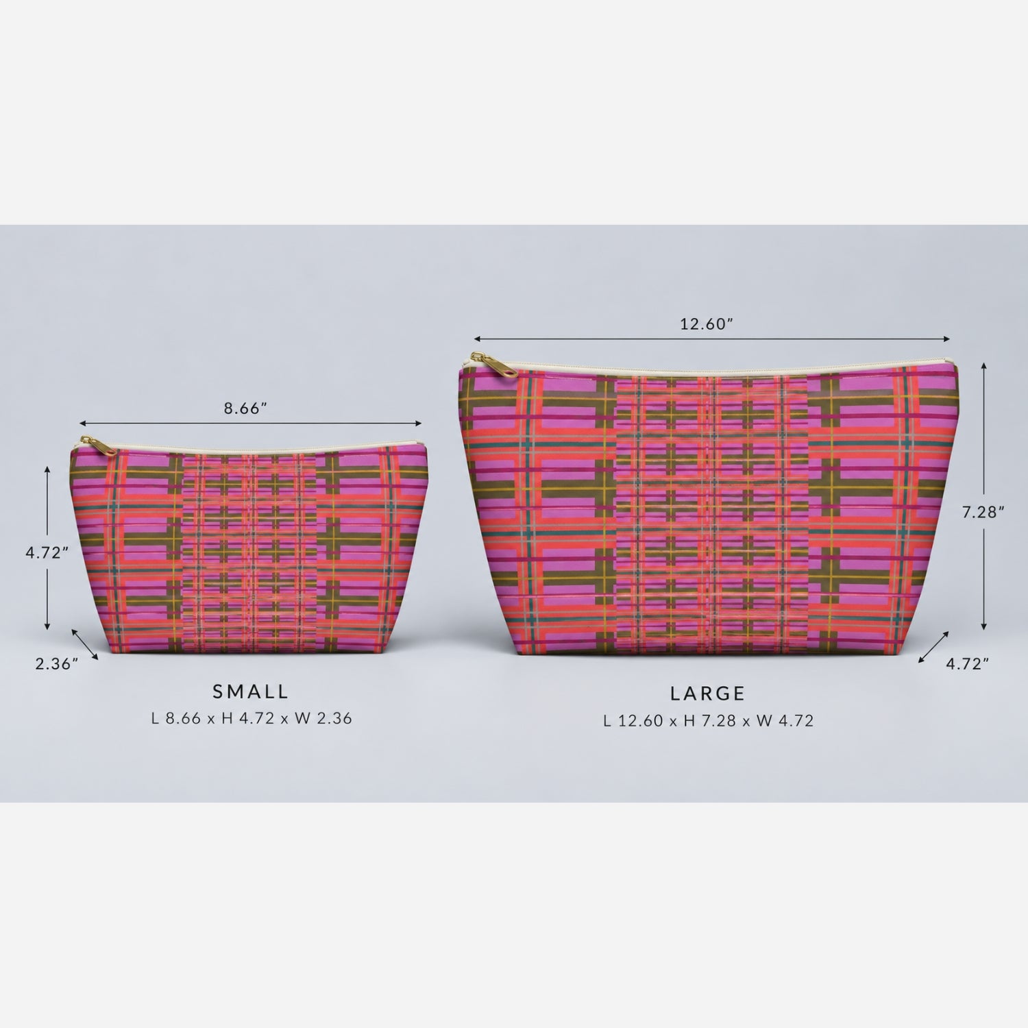 Pink Plaid Everyday Pouch