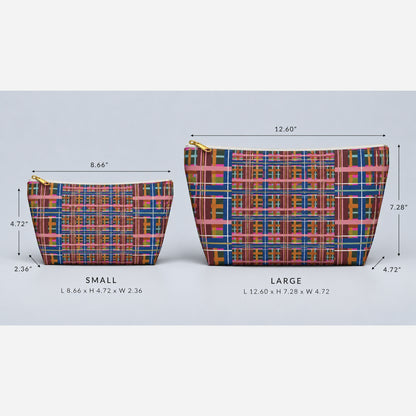 Pinky Blue Plaid Everyday Pouch