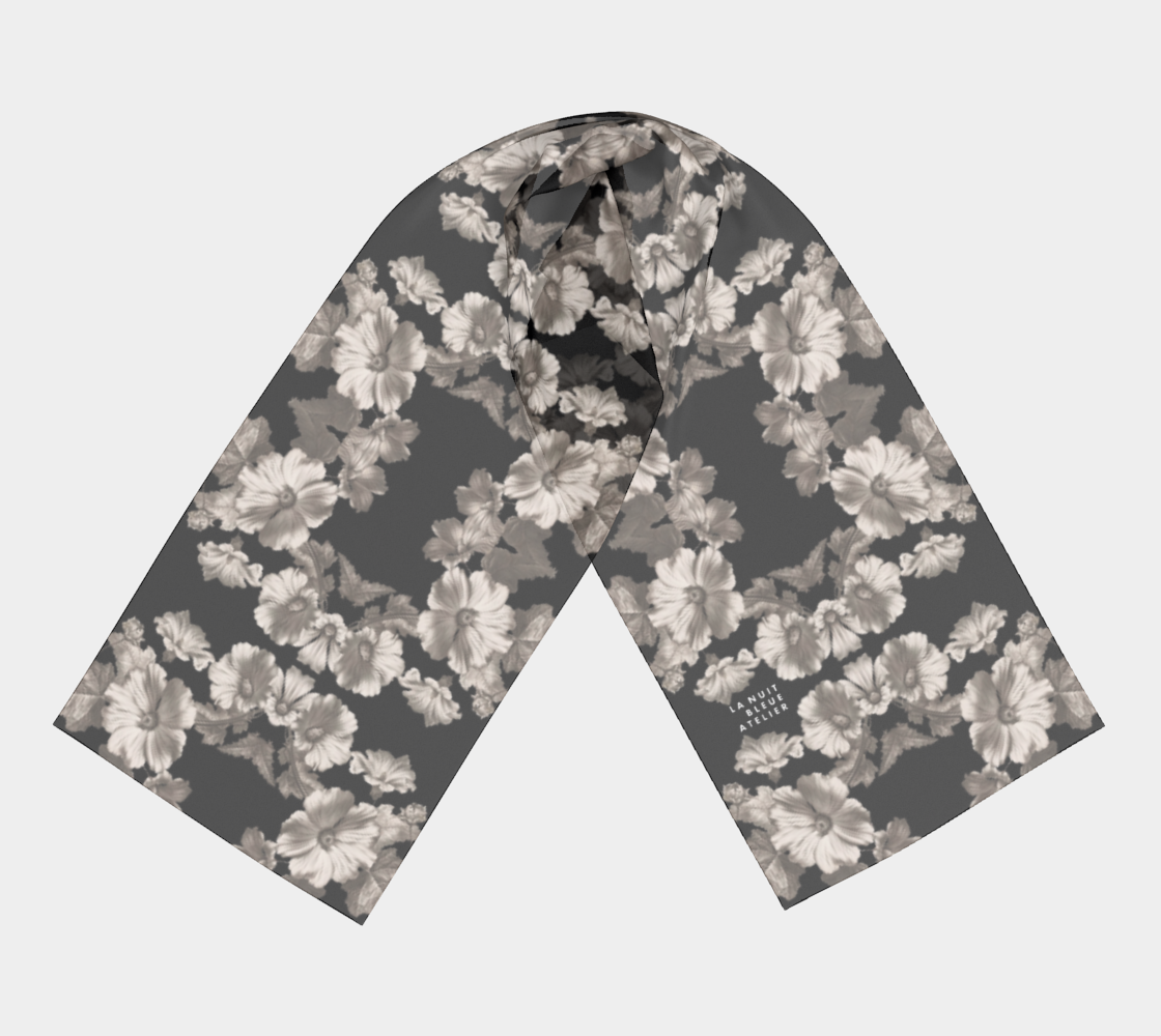 Noir Botanica No. 1.3 Chiffon Long Scarf